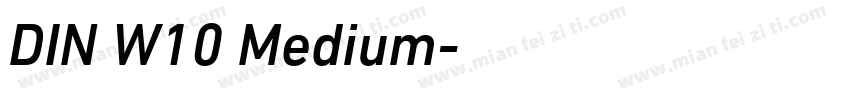 DIN W10 Medium字体转换